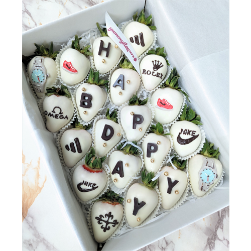 20pcs Sneakers & Watch Theme Chocolate Strawberries Gift Box